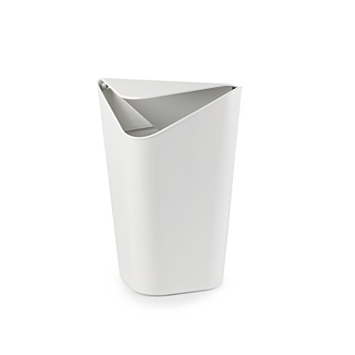 Caneca de basura cuadrada con tapa abatible 5L miniatura 3