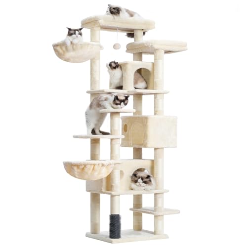 Hey-brother Arbre à Chat XXL, Arbre pour Chats Multi-Niveaux de...
