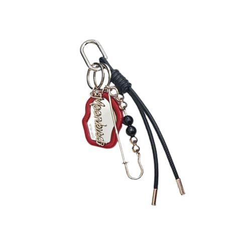 Trendy Braided Rope Keychain with Mirror Pendant Fashionable Metal Bag Charm