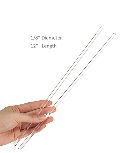 30Pcs 1/8 X 12In Acrylic Dowel Rods Sticks, Clear Round Plastic Rods #TOP1
