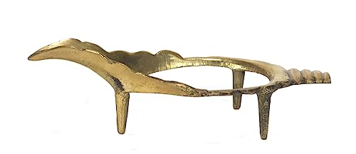 ASHIRWAD Brass Shankh Stand valampuri Sangu Shankha Dakshinavarti Vamavarti Metal (4.5 inches)