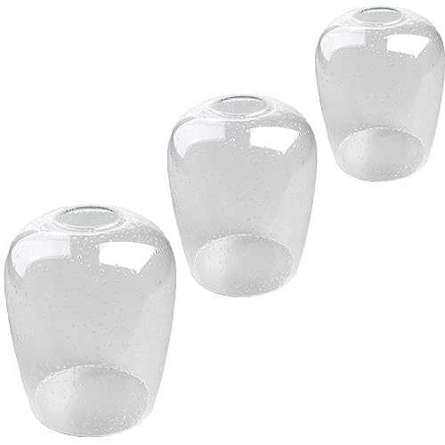 Image of Bubble Glass shade, LEDupdates 3 Pack 5 inch wide Clear Seeded Globe shape for light fixture lamp replacement upgrade