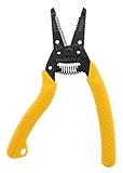 IDEAL Electrical 45-417 Premium Reflex T Stripper - 22-30 AWG solid, 24-32 AWG stranded, Wire Stripper with Thumb Rest, Plier Nose, Slide Lock, Textured Grips