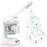 Facial Steamer - TASALON Ozone Face Steamer for Facial, Portable Facial Steamer with Removable Water Tank, Nano Ionic Facial Steamer for Home Salon Spa or Personal Care, White