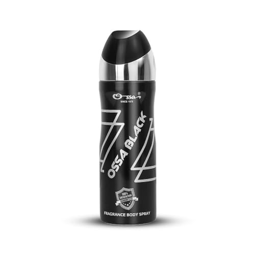 Image of Ossa Black Body Spray Deodorant For Men, 200ML | Masculine Premium Deodorant with Ambery and Citrusy Notes | Long Lasting Fragrance Ideal For All Day Elegance and Every Occasions