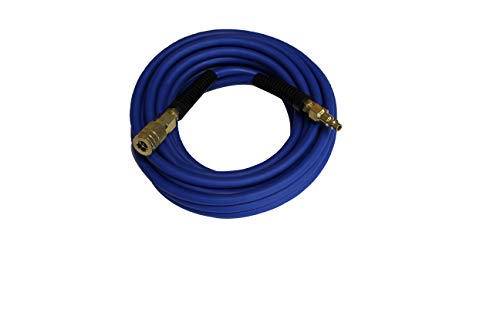 California Air Tools CAT-1P1060S Light & Quiet Portable Air Compressor, Silver & HFH25.25 Hybrider Flex 1/4in 25ft Hybrid Air Hose with Quick Connect Air Fittings, Blue