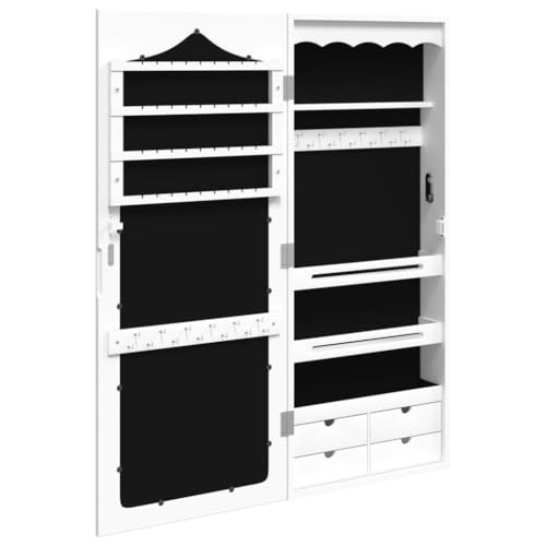 Armario de pared para joyas con espejo para evitar enredos y pérdidas 6
