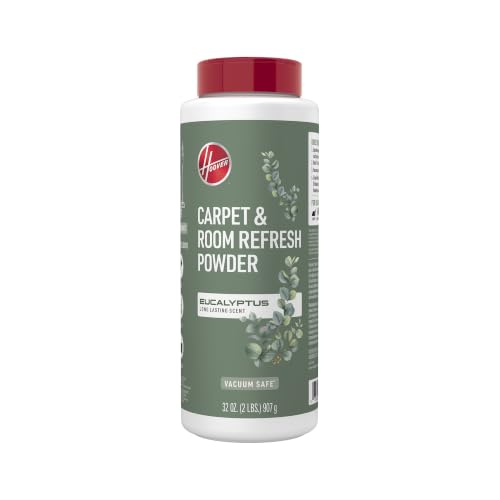 Hoover 32 oz Eucalyptus Carpet & Room Refresh Carpet Powder, Long Lasting Fragrance, Vacuum Safe...