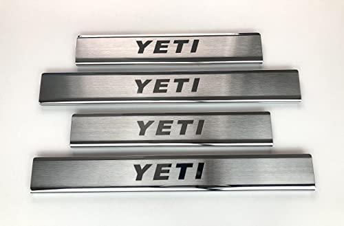 für Yeti 5L (Bj. 2009-2017) Einstiegsleisten Türschutz 4 Stk Chrom Edelstahl