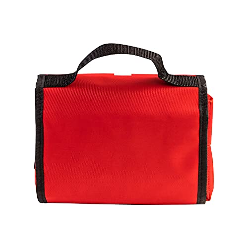 Image of First Aid Kit Reflective Cross Empty Travel Rescue Pouch Medicine Bag Emergency kit Suitable for Car Home Office Kitchen Sport Outdoors (Dark red)
