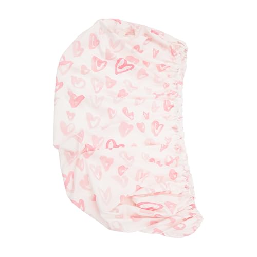 UPKOCH Spannbettlaken mit Elastischem Rundumgummi Standardgröße für Babybettmatratze Weiche und Strapazierfähige Cradle Sheets mit Herzmuster Atmungsaktiv und Einfach zu Wechseln