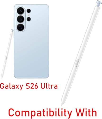 Image of Samsung Galaxy S26 Ultra 5G All Versions Stylus Pen for Android Replacement | Compatible Stylus Pen for Samsung Galaxy S26 Ultra (White), with 5 Extra nibs (Without Bluetooth)