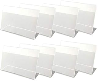 STOBOK 30 Pcs Acrylic Label Holder Replacement Transparent Price Label Holders Merchandise Sign Display Holder for Supermarket Mall Shop Retail Store (6cm x 4cm)