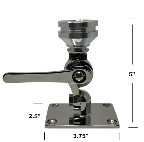 Image of Marine-Grade Heavy-Duty Adjustable Fixed Mount for Starlink Mini Antenna - Flat Dish Base Perfect for Boats, Yachts, Sailboats, and Trawlers (LM-SMINI-HDBRK)