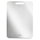 Lacor - 60773 - Tagliere in Titanio, Titanio Puro 99%, 25 x 36 cm, Reversibile, Igienico, Elevata Resistenza al Taglio e al Calore, con Foro per Appendere