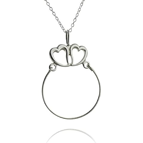 FashionJunkie4Life Sterling Silver Charm Holder Necklace, 18" Cable Chain | Birthday Gift for Men and Women Cover