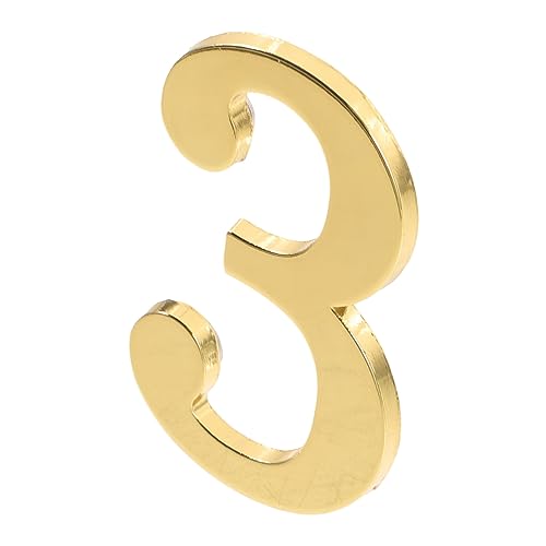 Cemaystic マグネット式ドア番号 ? 磁気取り付けで屋外も室内も簡単設置、金属製耐久設計 (6.9x3.6cm,ゴールデン)