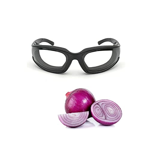 Zwiebelbrille,Küche Zubehör Zwiebel Schutzbrille Brille für Schneiden die Zwiebeln Onion Goggles Anti-würzige Zwiebel Ausschnitt Schutzbrillen Zwiebelbrille Schutzbrille für Frauen Männer Schwarz
