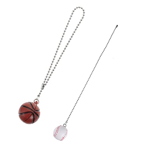 Hemobllo 2 Piezas colgante de béisbol de baloncesto cadena de fanáticos del baloncesto decoración de cadena plafón lamparas ventilador extensor de baloncesto ventilador tira con conector