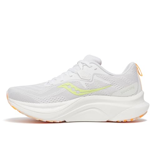 Saucony Zapatos Tempus 2 para mujer, Blanco/Sunny, 10