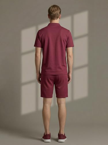 Image of Dollar Men Co-Ord Set | Polyester Shorts + Polo T-Shirt | Regular Fit, Quick Dry & Breathable | Gym, Casual & Sportswear | Pack of 1