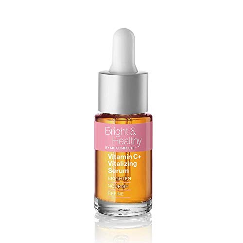 MD Complete Bright & Healthy Vitamin C+ Vitalizing Face Serum| with Vitamin C, Vitamin E and Herbal Extracts | Potent Antioxidant Protection, Nourishes, Brightens and Evens Skin 0.5 fl oz