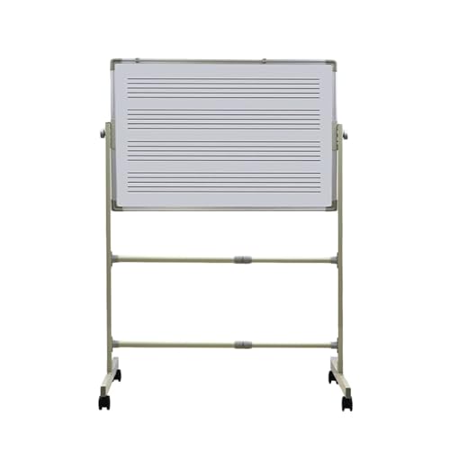 Teaching Blackboard Whiteboard Double Sided Music Staff Creation Teaching Dry Erase Board Angle Height Adjustable for Home School (90X120CM) (60X90CM)