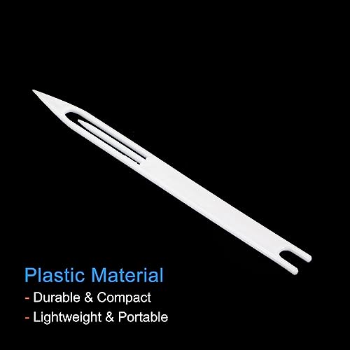PATIKIL Fishing Net Repair Kit, 8 Pcs Plastic Fishing Net Sewing Needles, 6# Fishing Netting Needle Shuttles, White - Image 3