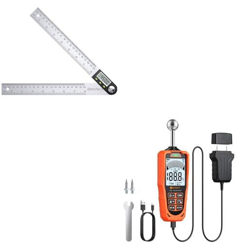 Kit profesional Neoteck: Medidor de ángulo digital 8 pulg y medidor de humedad 2 en 1 miniatura 1