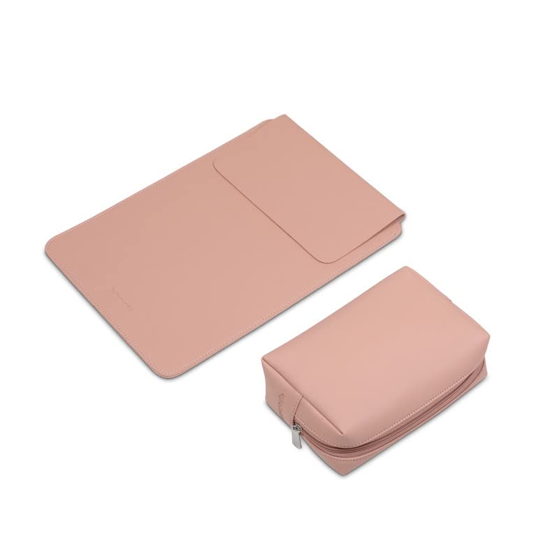 Image of Enthopia MacBook Sleeve and Pouch Compatible with 2022-2018 MacBook Air 13 A2337 M1 A2179 A1932 / MacBook Pro 13 A2338 M1 A2251 A2289 A2159 A1989 / 14 inch A2442 - Nude