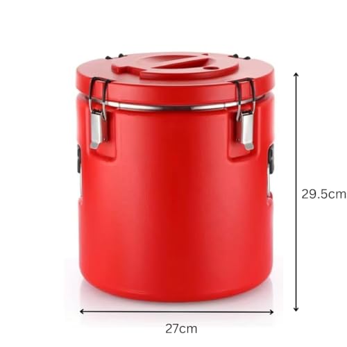 Image of BLEND ART Insulated Food Storage Container for Hot & Cold Food BPA Free SS Thermal Food Barrel with Locking Lid Leak Proof Catering Food Carrier for Hotels, Restaurants & Tiffin Service (10 Lt)