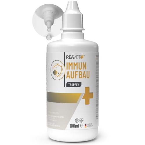 ReaVET Immun Aufbau-Tropfen für Hunde & Katzen 100 ml – Stärkung des Immunsystem, Abwehrkraft I...