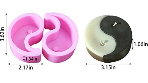 Topys 2-Pack Tai Chi Yin Yang Candle Silicone Molds Diy Handmake Soap Epoxy Resin Chocolate Candy Cake Mousse Casting Art Crafts Moulds For Holiday Gifts Party Supplies Home Decor #TOP1