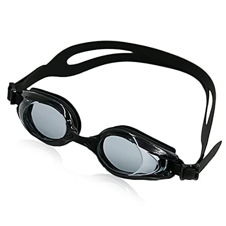 Kabello Unisex Diving Goggles Anti Fog Protection With Nose Plug (Black)