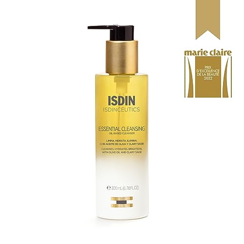 Isdinceutics-Essential-Cleansing-Aceite-Limpiador-Facial-Suave-Y-Ligero-De-Textura-Oil-to-milk-Con-85-De-Ingredientes-De-Origen-Natural-200-Mililitro