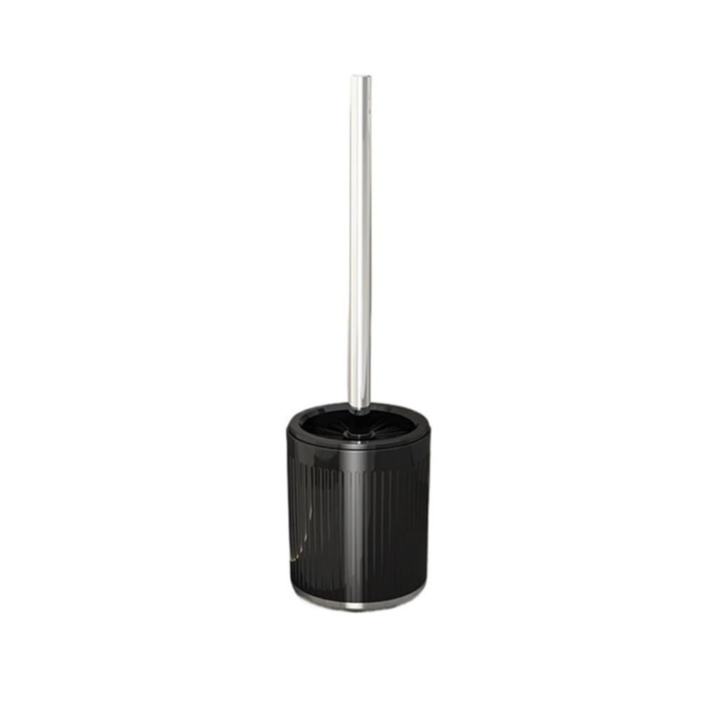 Toilet Brush Household Bathroom Toilet Cleaning Brush with Base Set(Black)