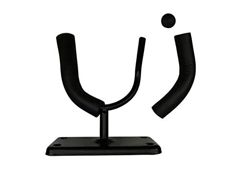 CC CAIHONG Guitar Wall Mount Hanger Metal Square 2 Pack Hook Holder Stand with Screws Guitar Hangers Hooks for Acoustic Electric and Bass Guitars - Black