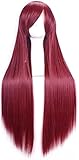 KAPVXRKI Fairy Tail Elza Scarlet Cosplay Wig Heat Resistant Synthetic Wigs for Halloween Costume Party Role Play+Wig Cap