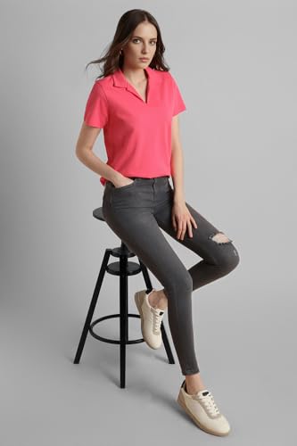 Image of Van Heusen Women's Solid Regular Fit T-Shirt
