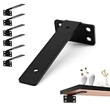 Emapoy 棚受け金具 6個セット 頑丈 最大荷重90KG 棚うけ ブラケット サイズ展開 15cm/20cm/25cm/30cm 厚さ4mm 防水 防錆 DIY 隠し 棚支え 棚の補強 L字金具 屋内・屋外対応 キッチン/リビング/玄関/店舗用 金具 ビス付 (30CM) [並行輸入品]