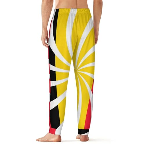 Swirl Belgium Belgian Flag Men's Pajama Pants Lounge Pant Sleepwear PJ Bottoms2