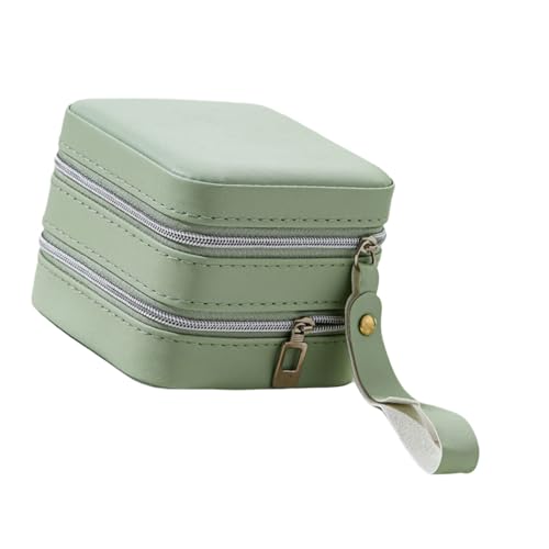 YROHGKPN Reisebereiter Schmuck Organizer, mehrschichtiges Reiseetui, Aufbewahrungsbox aus PU Leder mit Mehreren Fächer chern, Mädchen Etui