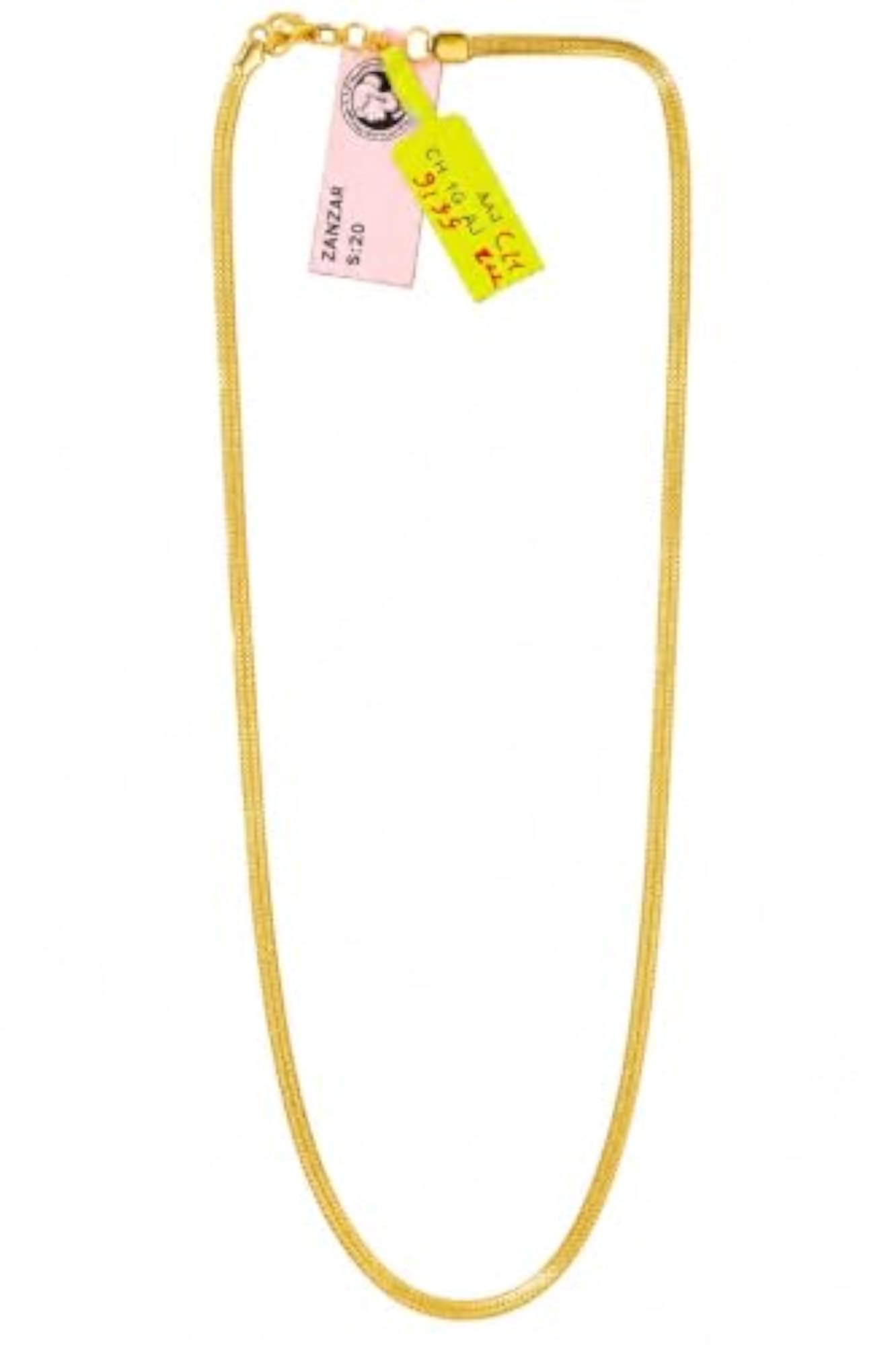 Men's Gold Plated Pleated Chain G CH 98