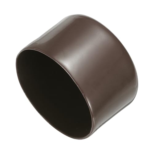 Image of uxcell 2pcs Rubber End Caps 63mm(2 1 /2 Inch) ID x 80mm(3 1 /8 Inch) H Vinyl Round Tube Bolt Cap Cover Screw Thread Protectors Brown