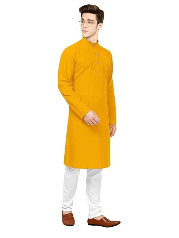 crystal revenue Men'sCotton Regular Kurta With Pyjama-picture-14