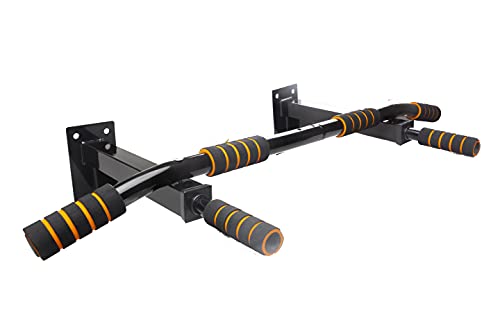 Barra de dominadas para Pared con 6 Asas Antideslizantes y fijación con 8 Tornillos de expansión. Equipo de Fitness en casa Seguro y Estable (Carga máxima 200 kg) Cover