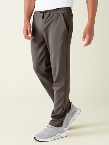Image of DAMENSCH Men Mid Rise Regular Fit Cotton Blend Solid Moisture Wicking Antimicrobial Zipper Pocket Super Comfortable Baby Terry Lounge Joggers