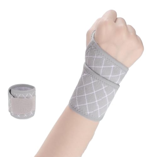 【Wdlife】手首 サポーター 柔軟ニット安定サポート全包囲 ワイドタイプ 関節圧力調節 親指付け根サポータ家事 仕事 スポッツ全般 スマホ/パソコン操作 筋トレ 男女兼用 左右兼用 装着が簡単 フリーサイズ(グレー)手首用