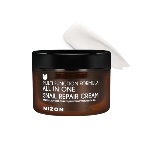 MIZON AllinOne Snail Repair Cream Korean Face Moisturizer with Snail Mucin 12 Natural Extracts