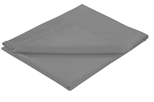 Olivia Rocco Flat Sheets, Easy Care Polycotton Full Bed Sheet, King Grey